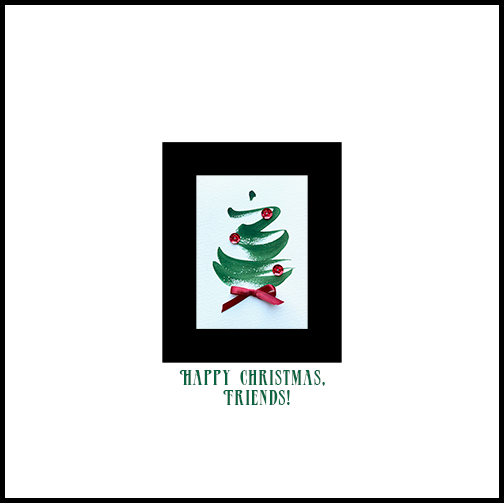 Watercolor Christmas Tree Holiday Card